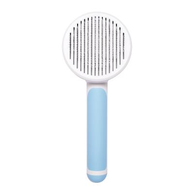 China Sustainable Cat And Dog Pet Grooming Brush Pet Grooming Self-Cleaning Comb for sale