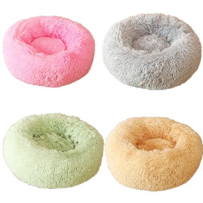 China Super Soft Custom Luxury Pet Nest Waterproof Plush Donuts Pet Sofa Bed Accessories Supplier Waterproof Hot Selling Indoor Pet Bed for Cats and Dogs for sale