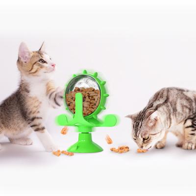 China Funny Cat Toys Windmill Food Dispenser Cat Toys Leakage Pet Cat Viable Wholesale for sale