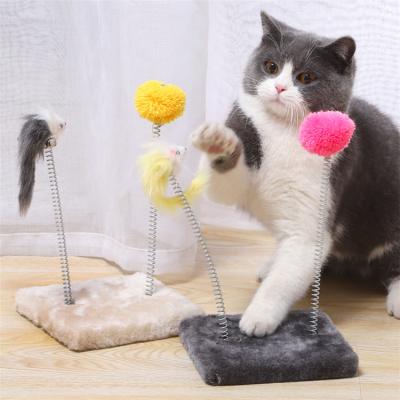 China High Quality Viable Pet Toys Small Cat Tree Jumping Platform With Mouse Toy for sale