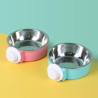 China Automatic Portable Pet Bowl Round Stainless Steel Food Water Feeder Bowl For Pet for sale