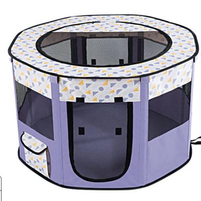 China Viable Octagonal Pet Dog Playpen Tent Small Fence Indoor Cat Delivery Room for sale