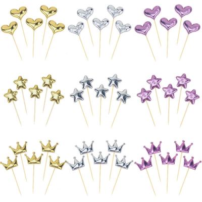 China 2022 Shiny X Rui Soft Leather Promotion Cake Toppers Leather Chinese Party Decorations Cupcake Party Toppers Party Set for sale