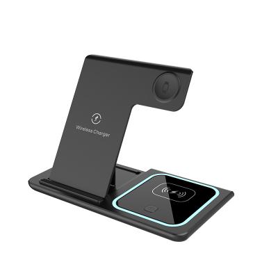 China Universal High Speed ​​Multifunctional Wireless Charger 3 in 1 15W Qi Wireless Charger Bracket Smartphone is Apple Headphone for sale