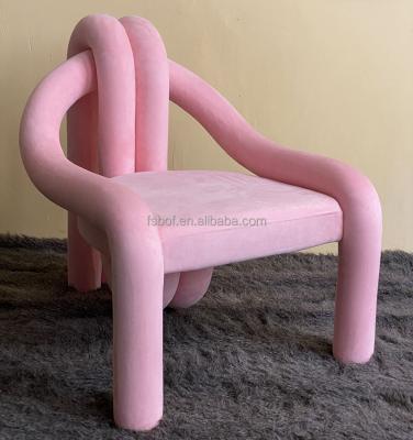 China Leisure minimalist wholesale creative chair personality designer special shaped elbow pipe chair for sale