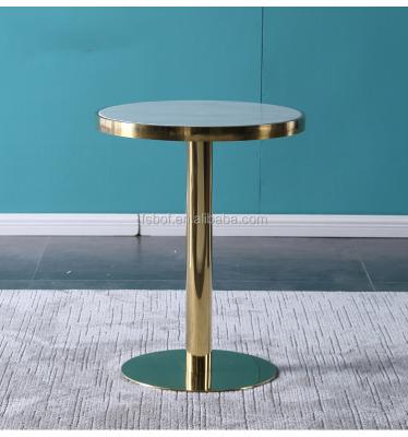 China Wholesale modern restaurant marble table gold stainless steel base with marble top for coffee table for sale