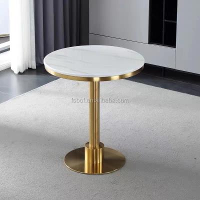 China Wholesale modern luxury modern marble china base restaurant furniture new design fashion round tables fashion round coffee top tea table for sale