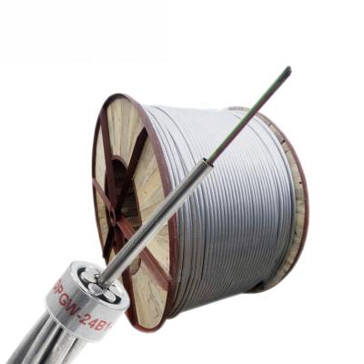 China 24Cores Uni Steel Wire Outdoor Aerial Tube Telecommunication SM Overhead Ground Wire OPGW Fiber Optic Composite Cable for sale