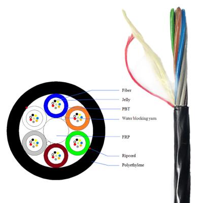 China Micro Aerial Telecom Project Fiber Optic Cable 24/48/72/96/144 Blowing Cores Air Blow Cable for sale