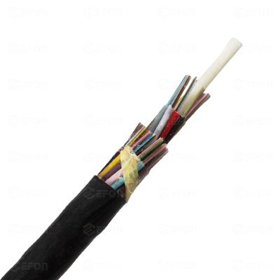 China Micro Air Blowing Funneling Fiber Optic Cable GYCFXY , 24 Core 48core 96cores Singlemode Fiber Light Weight Jet Cable for sale