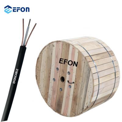 China Outdoor conduit and conduit and installation which needs rodent protect Outdoor Communication Cable Durable Tube Uni with 2 Power Wire Fiber Cable HDPE Jacket Photoelectric Composite Cable for sale