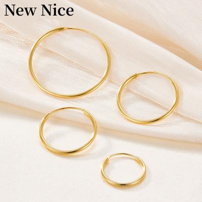 China Factory Promotion TRENDY Price 925 Sterling Silver 18k Gold Plated Oversized Big Hoop Earrings Jewelry Hoop Earrings For Women for sale