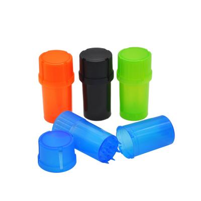 China New Custom Plastic Sharp Teeth Smoke Grinder Multi Colors Sealed Tank 2 In 1 Weed Weed Grinder One Plastic for sale