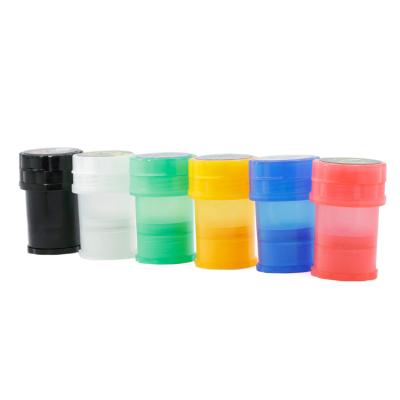 China Plastic Herb Filler Cone Maker Smoking Tobacco Crusher With Storage Bottles Diameter Jars Container Smoke Herb Crusher Accessories for sale