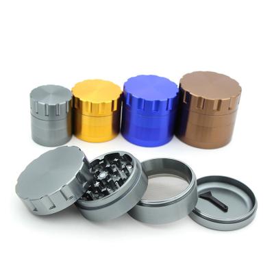 China Herb Wholesale Tobacco Weed Grinder 50mm Colorful High Quality Zinc Alloy Grinding Metal Tobacco Weed Herb for sale