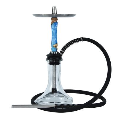 China Wholesale Hot Sale Eco-friendly Wood Shaft With Resin Luxury Glass Resin Shisha Shisha Moze Stainless Steel Smoking Hookah for sale