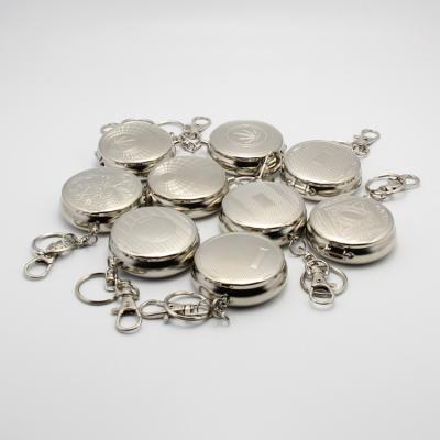 China Miniature Portable Small Round Metal Portable Environmental Pocket Ashtray for sale