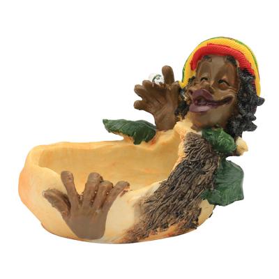 China Bar Restaurant Hotel Office Fashion Household Resin Creative High Quality Practical Arts Smoking Cigar Ashtray for sale