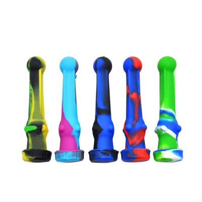 China Novelty Smoking Pipe Easy To Carry Bag Tobacco Hand Pipes With Glass Bowl Smoke Cigarettes Silicone Pipe for sale