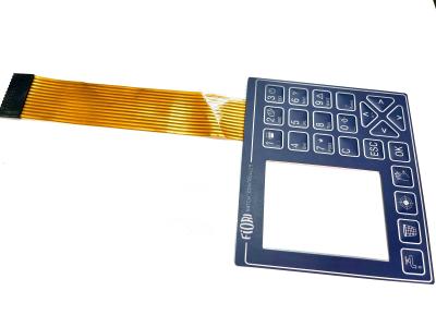 China FPC Copper Circuit Waterproof Flexible Membrane Switches With LED Mounting And ZIF Connector for sale