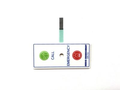 China Flexible Circuit 2 Button Membrane Switch For Emergency Remote Controller for sale