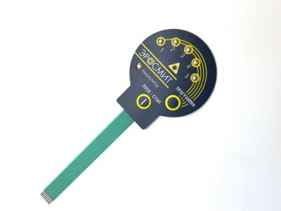 China Emboss Type Waterproof Flexible Membrane Switches LED Light For Testing Controller for sale