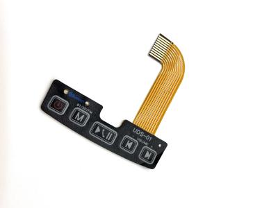 China Texture Mylar Side LED Backlight Membrane Switch With Molex 0.5MM Pitch for sale