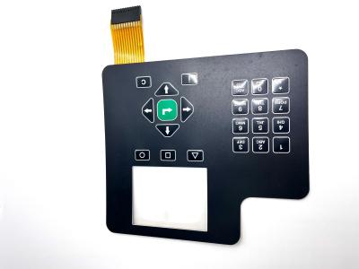 China Texture Coating 1x3 Matrix Stock Membrane Switch With Perimeter Emboss All Keys zu verkaufen