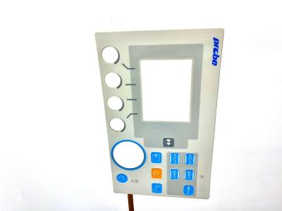 China Thermallyformed Polyester One Button Membrane Switch For Test Device for sale