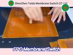 fpc copper circuit waterproof flexible membrane switches with led mounting and zif connector