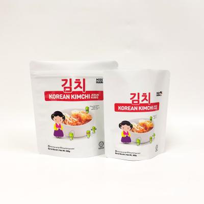 China 12oz barrier customized logo moisture proof kimchi food packaging UV printing plastic bag for sale