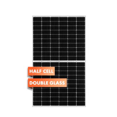 China double glass solar panel slim solar panel suitable for all weather detectable light source JC(520-550)-144M-AB for sale