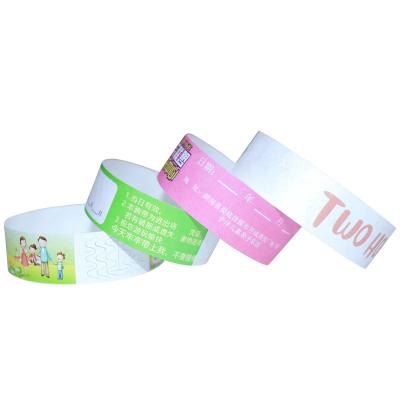 China Party Park Paper Tyvek One Time Use Wristbands Waterproof Promotional Wristband Waterproof Wrist Bands for sale