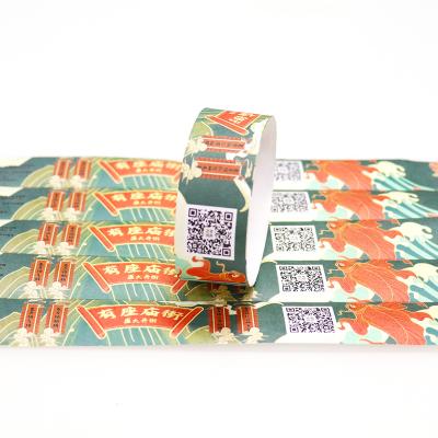 China 19mm CMYK Waterproof Removable Disposable Printing Accept Customized Tyvek Wristbands Election Paper Wristbands for sale