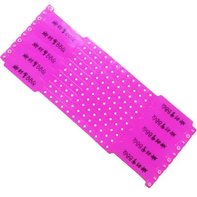 China One Direction Lock Waterproof Vinyl Wristband Waterproof Customized PVC Wristbands for sale