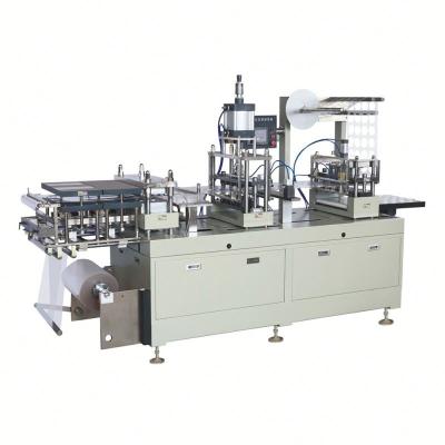 China Fully Automatic PVC/PET/HIPS/PLA Plastic Cup Lid Making Thermoforming Machine, Plastic Lid Forming Machine for sale