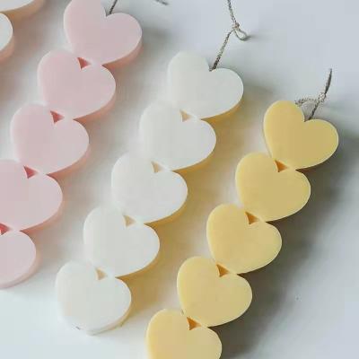 China Creative Birthdays ins style art heart shape scented candle for home&hotel decoration for sale