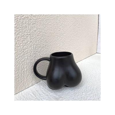 China Manufacturers Supply Creative Ceramic Coffee Milk Mug The New Cute Butt Shape HANDLE for sale