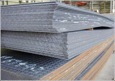 China Mild Steel Diamond Plate Sheet for Non Slip Stair Treads / Checker Plate Flooring for sale