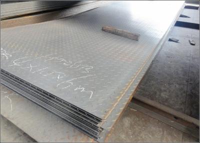 China Structural Mild Steel Diamond Metal Plate , Anti Slip ASTM Checkered Plate Steel for sale