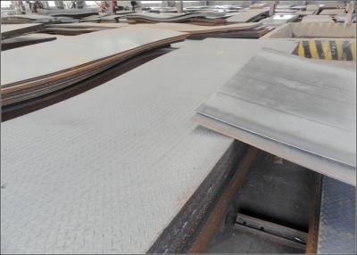 China SS400 Checkered Steel Plate , Cutting Available Carbon Steel Sheet Metal for sale