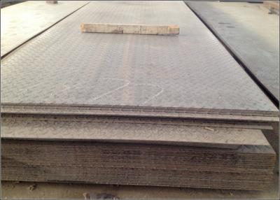 China High Strength Checkered Steel Plate , Low Carbon Steel Diamond Plate Floor for sale