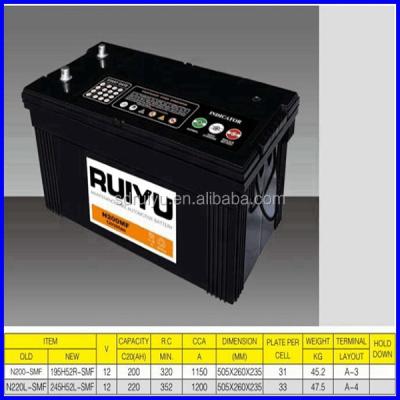 China ORIGINAL pp POWER used cars lifepo4 battery 12v 200ah battery korean deep cycle battery china for sale