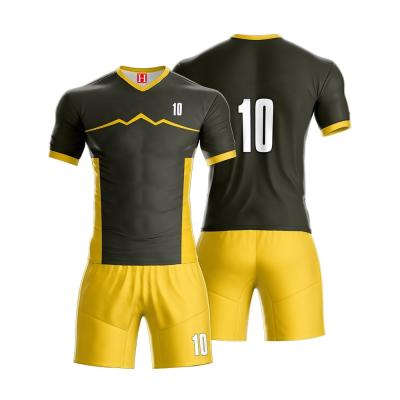 China Sets Soccer Teams Wearing Black Soccer Jerseys Men Mask Soccer Jerseys Set Soccer Shirts Boys Soccer Uniforms for sale