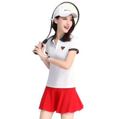 China Other badminton clothes outfits short sleeves and pantskirt summer women's anti-emptied skirt tennis sportswear ping pong wear for sale