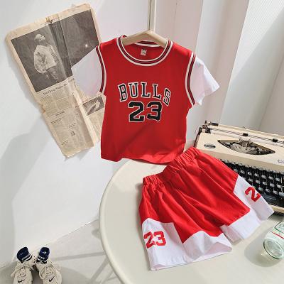 China Boys Basketball Suit Summer Style Set Student Boys Breathable Sweat Antibacterial Boys Basketball Tank Tops Shirt Sports Shirts for sale