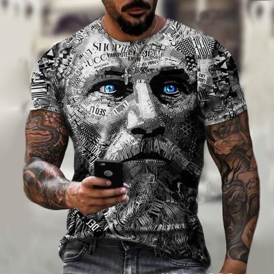 China Oversized Dropped Shoulder Tee 3d Lion Print Designed Stylish Summer O Neck T Shirt Brand Tops Tees for sale