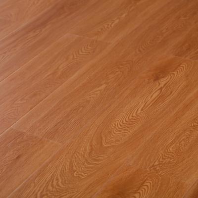 中国 Anti-water 12mm Beveled Edge V-Groove HDF Wax Coating Waterproof Laminate Flooring 販売のため