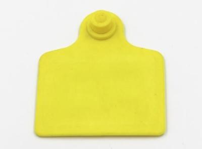 China UHF Waterproof  RFID Smart Tag / TPU Yellow Animail Ear Tag For Cattle Management for sale