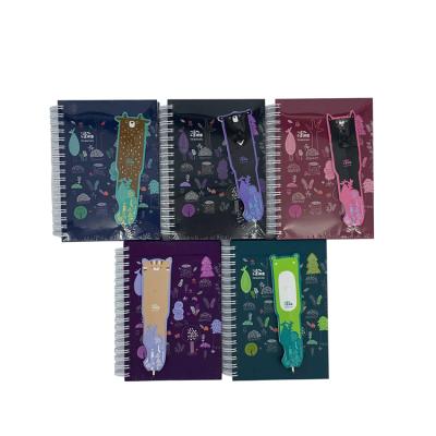 China High Quality Spiral Paper Material Spiral Notebook with Marker Ballpoint Pen for sale